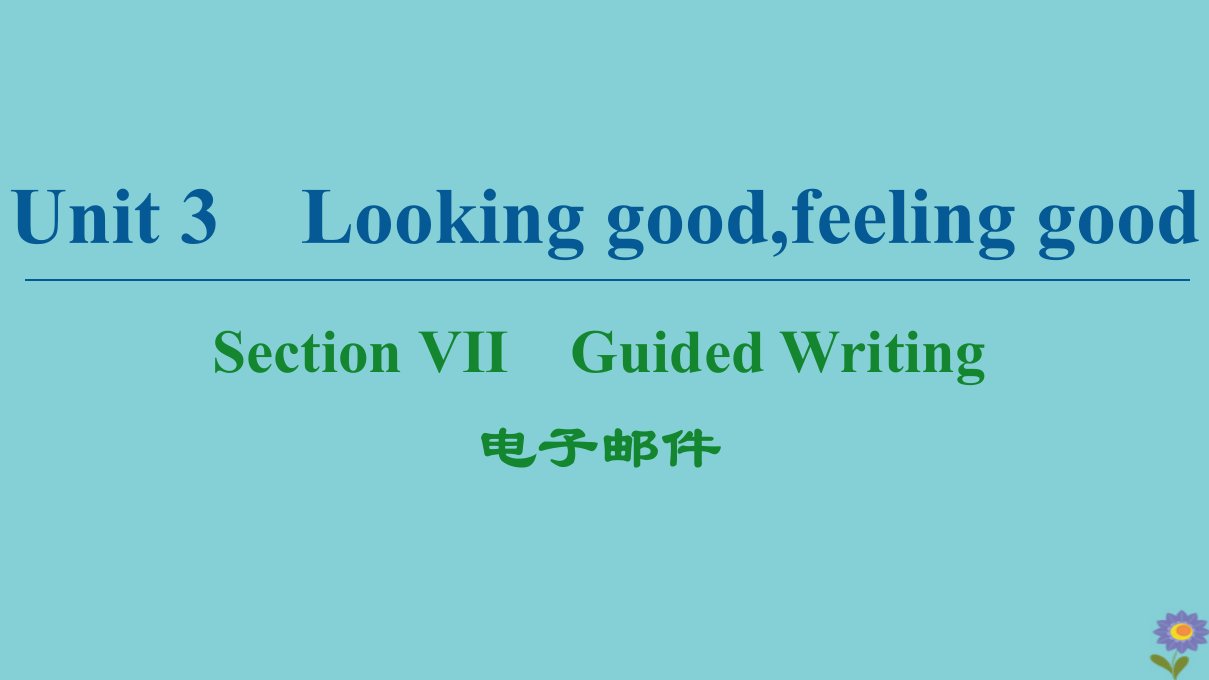 高中英语Unit3LookinggoodfeelinggoodSectionⅦGuidedWriting课件牛津译林版必修1