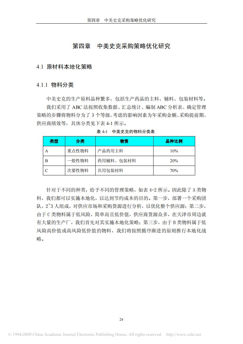 中美史克采购策略优化研究4