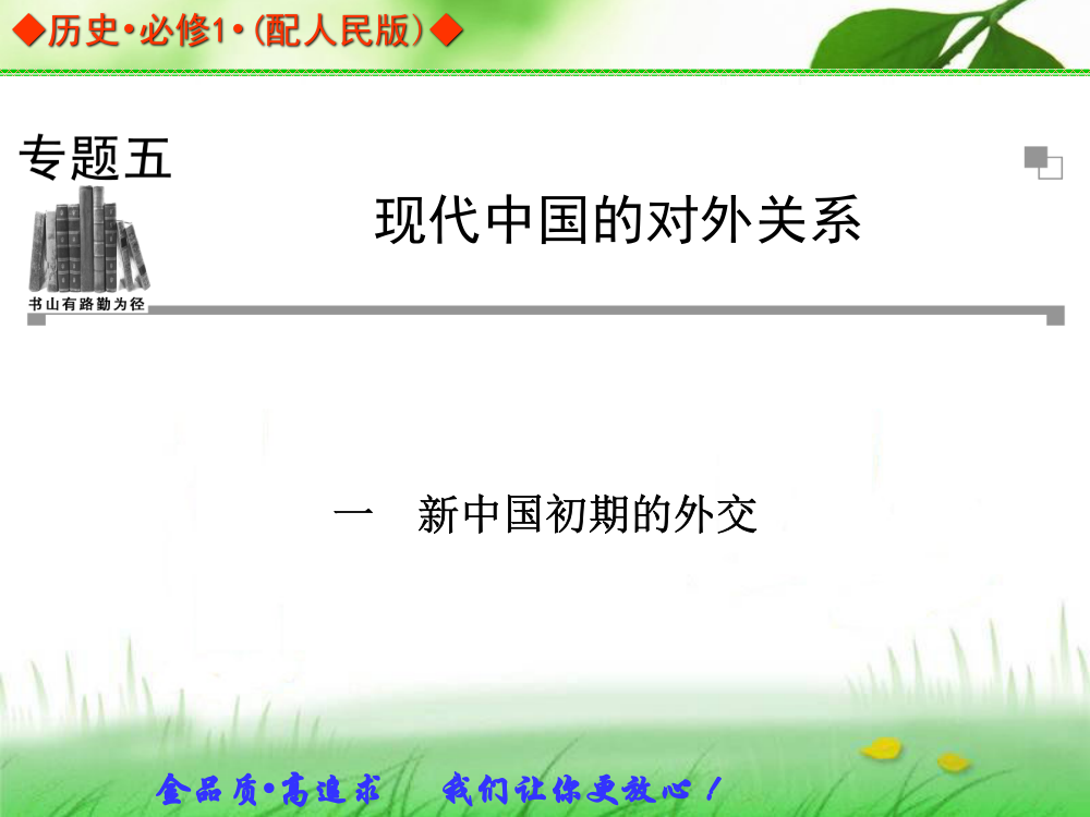 历史：人民版必修151新中国初期的外交课件（共30张）