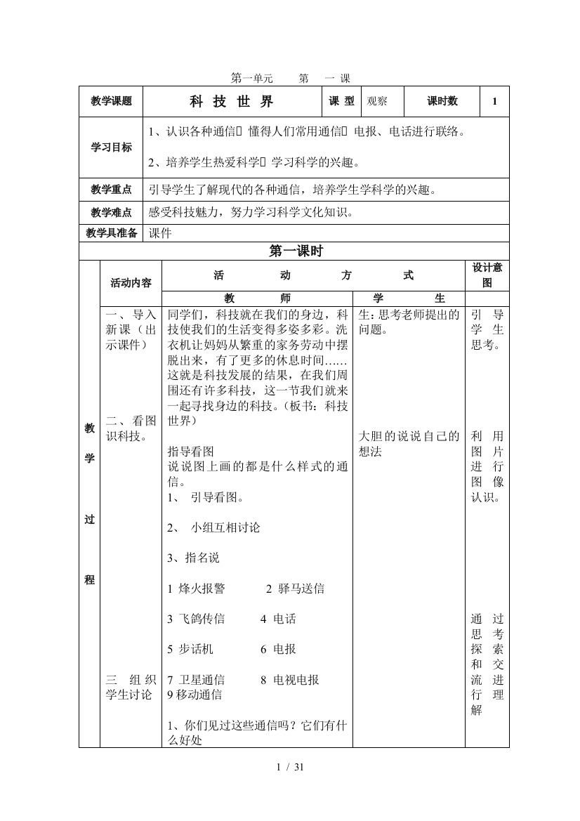 (完整)教科版小学科学二年级下册科学优秀教案