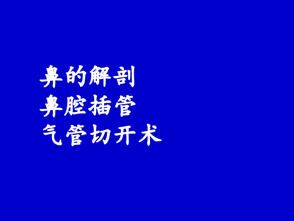 鼻解剖,鼻插,气管切开术