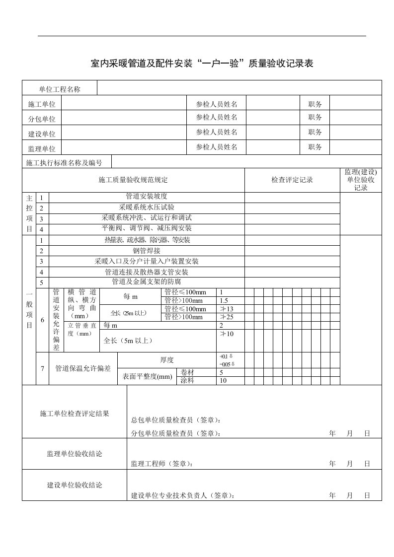 【管理精品】室内采暖管道及配件安装