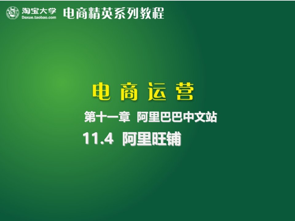 [精选]网店运营专才淘宝大学开店指导课件