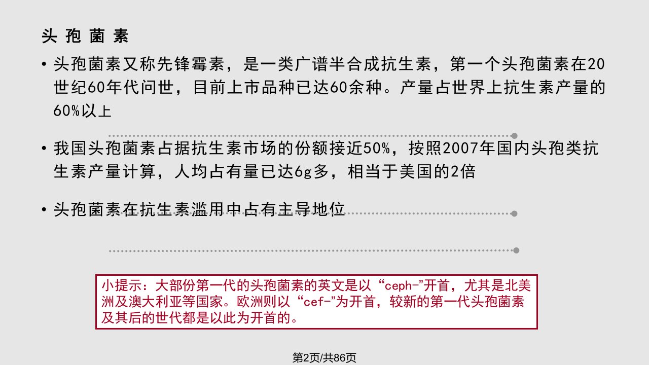 头孢菌素类药物的临床应用