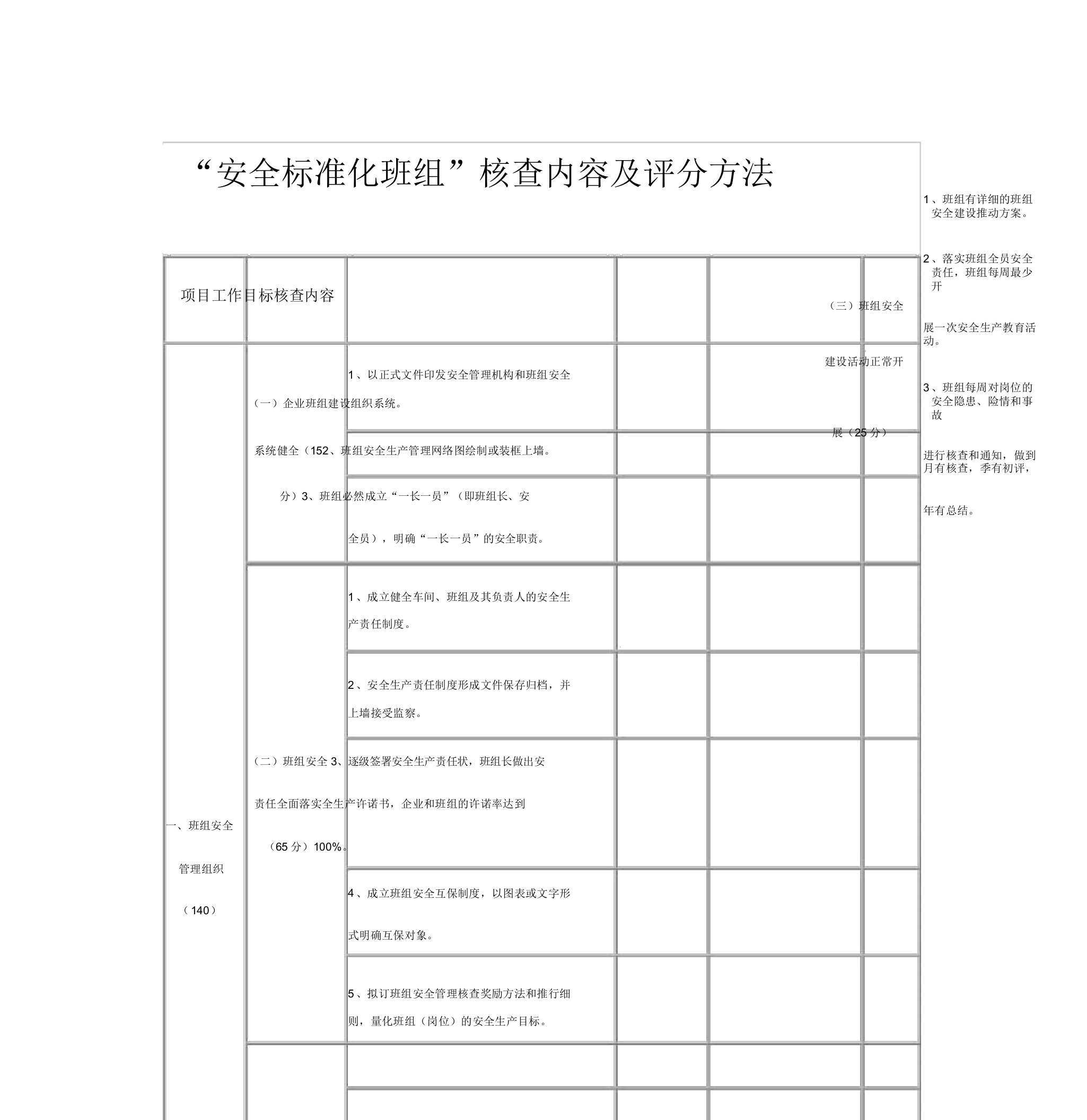 安全标准化学校班组