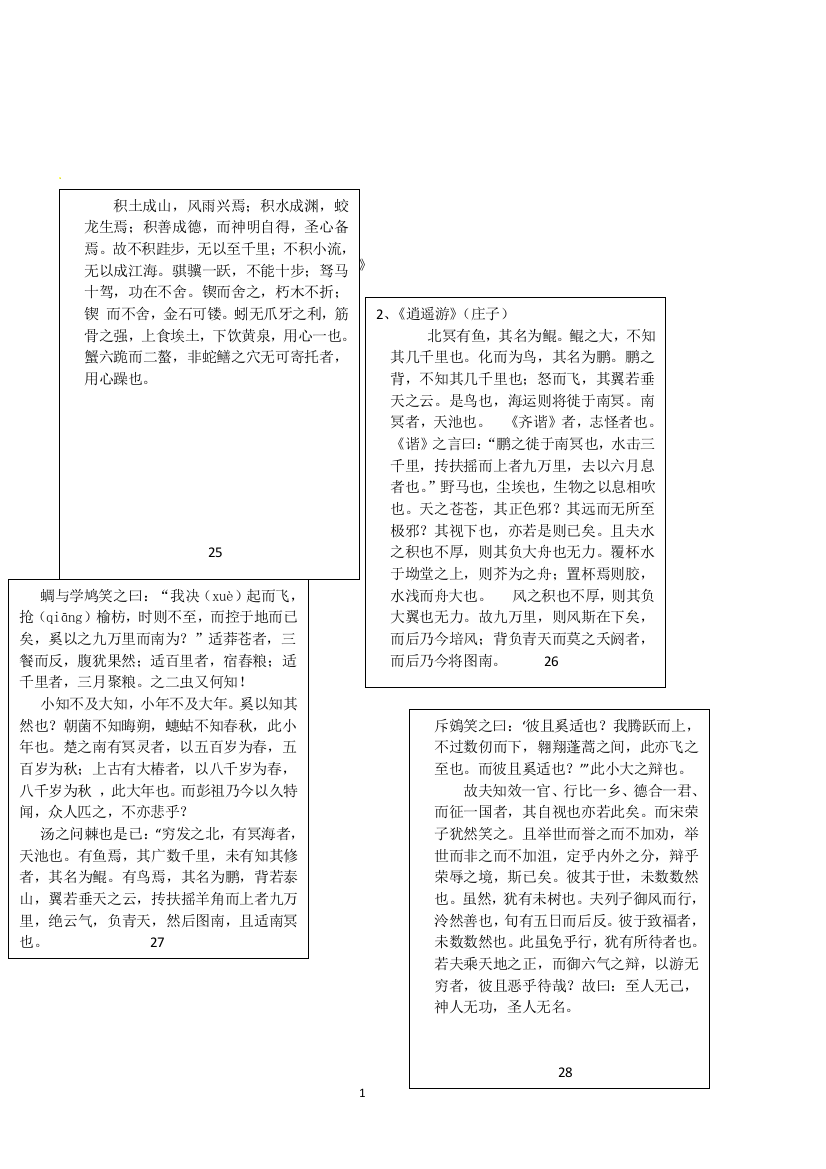 （整理版）赣榆县海头高级中学高二语文《背诵汇编》（7）