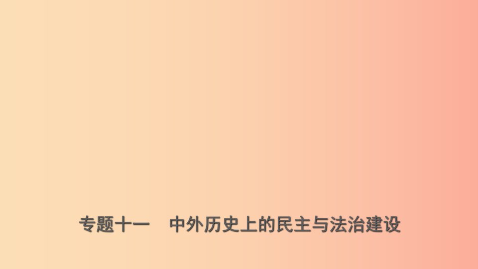 山东省济宁市2019年中考历史专题复习