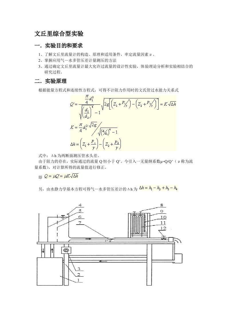 文丘里综合型实验