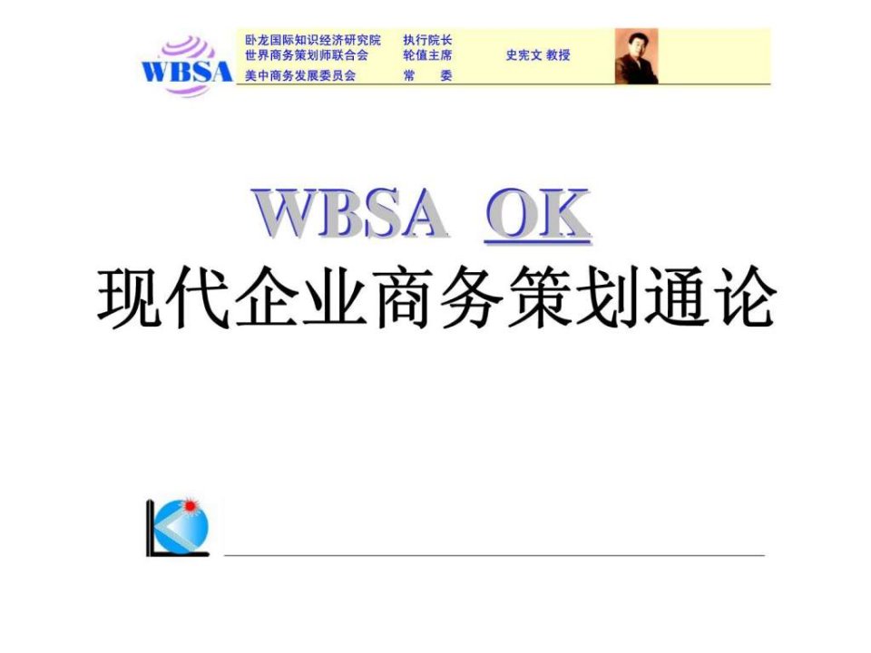 WBSAOK现代企业商务策划通论