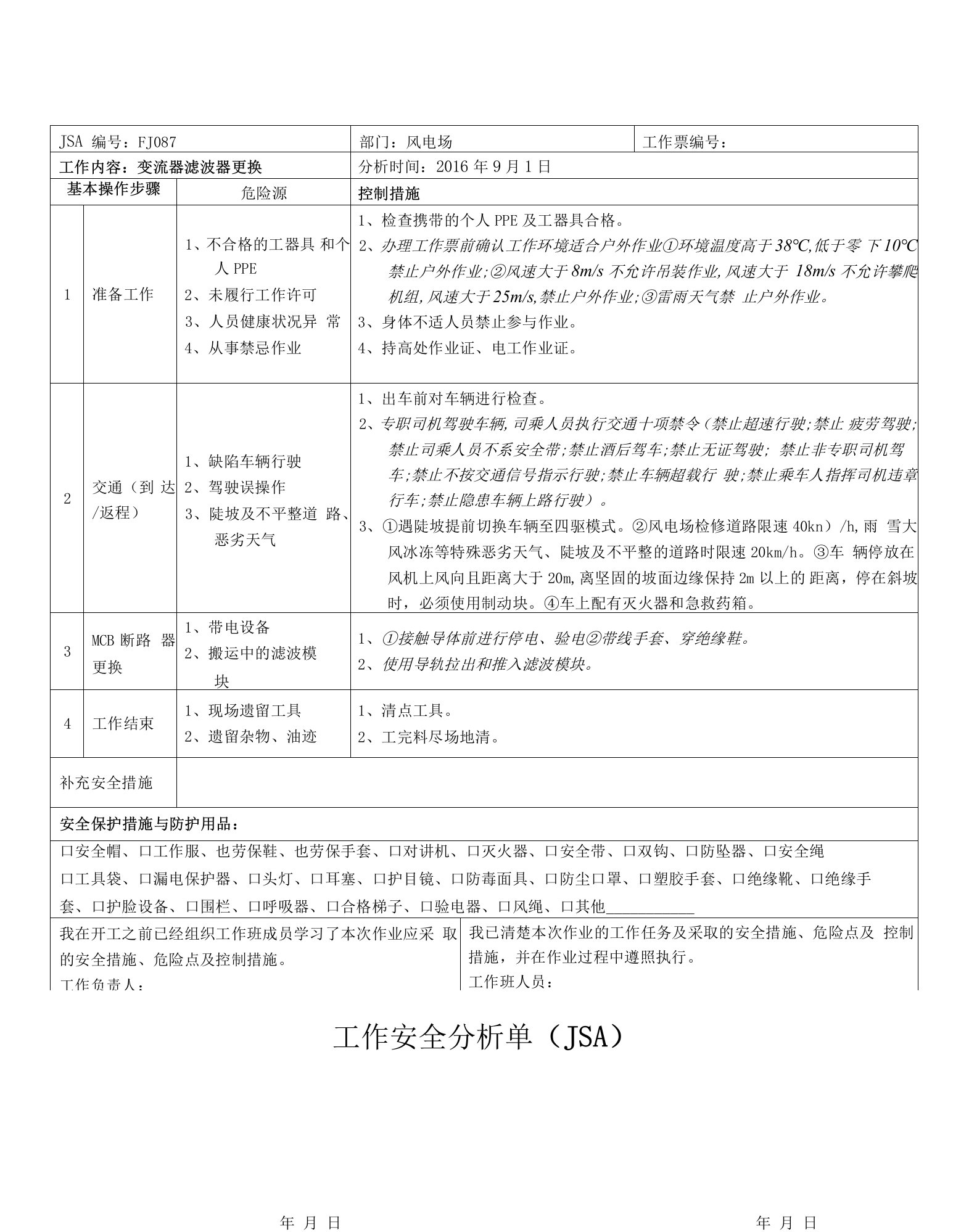 变流器滤波器模块更换JSA及SWP