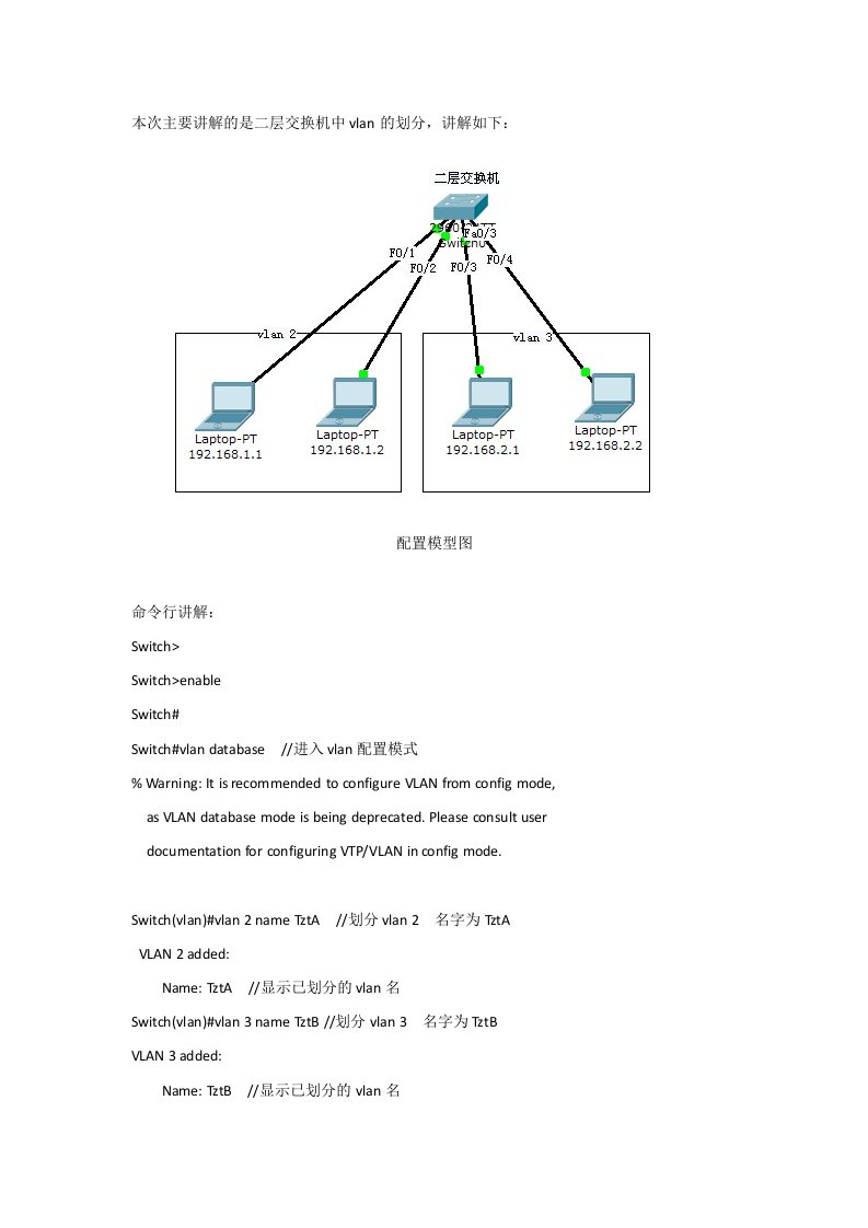 思科交换机vlan配置和划分