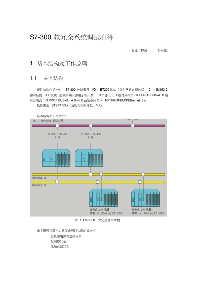 S7-300软冗余系统调试心得