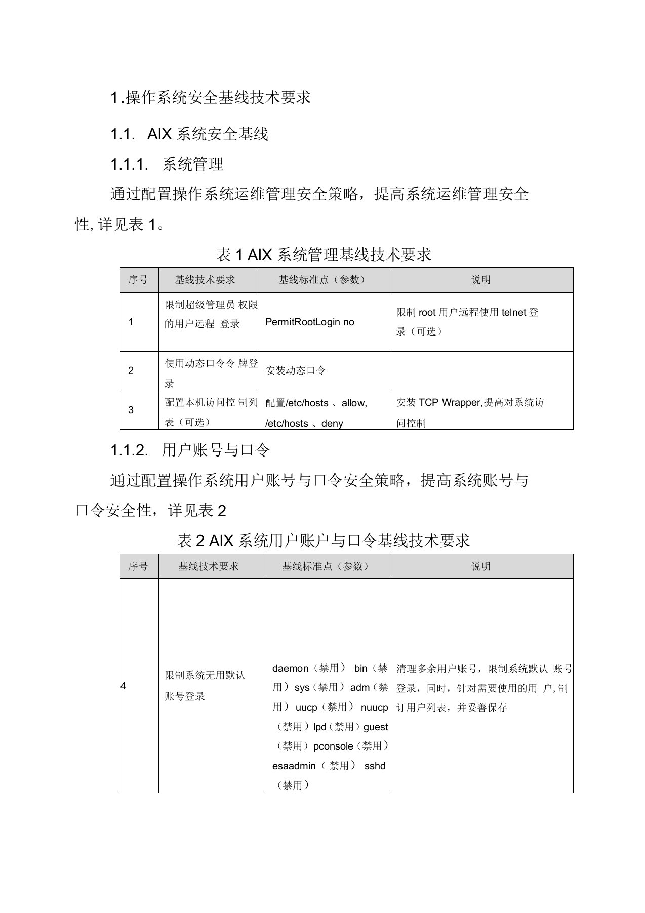 信息系统的安全基线