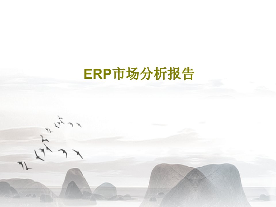 ERP市场分析报告PPT共33页