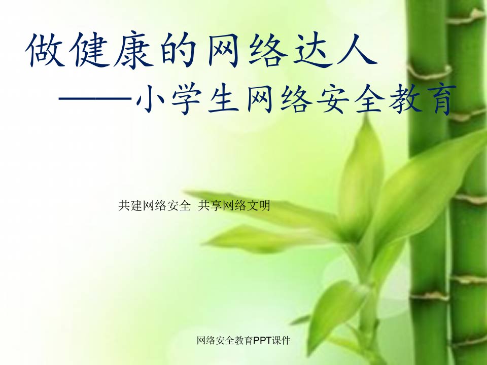 网络安全教育PPT课件