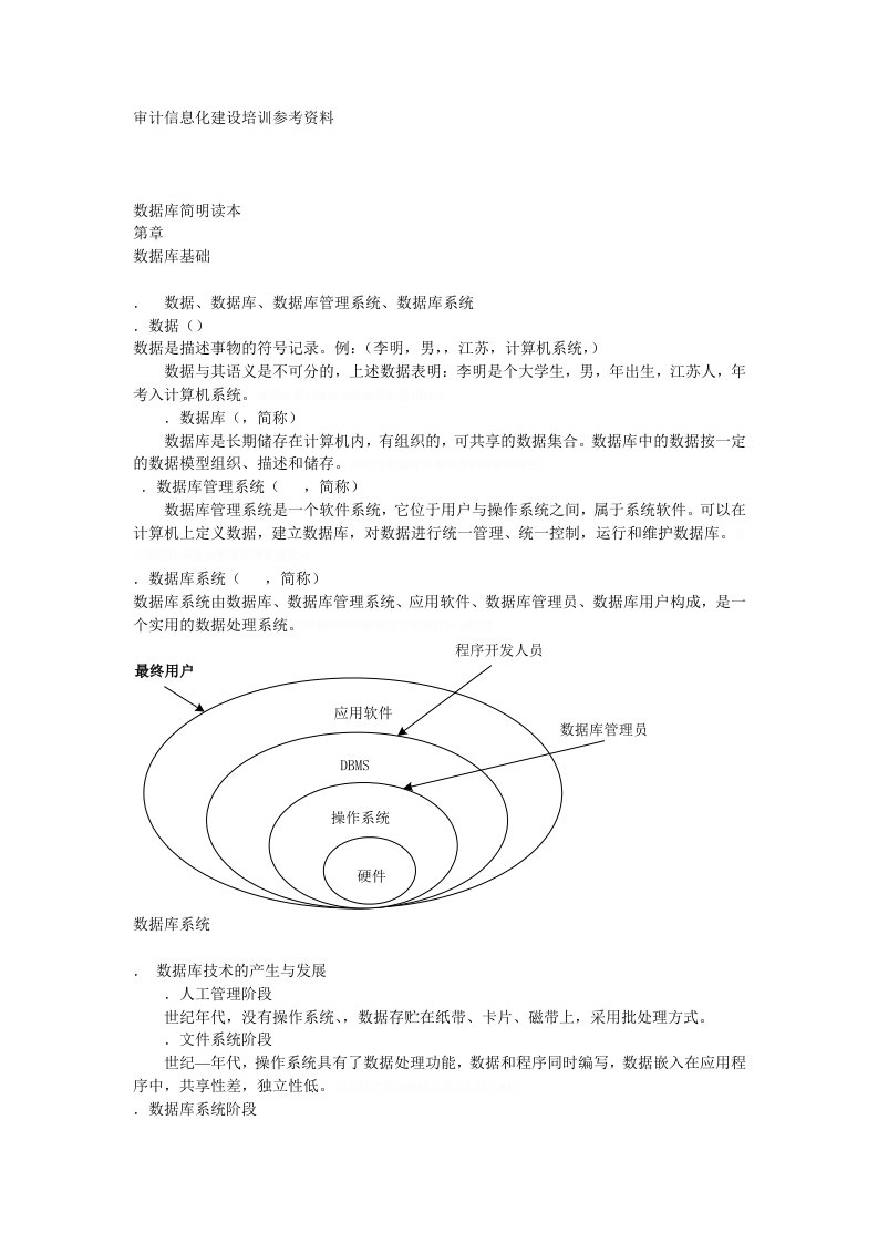 审计信息化建设培训参考资料