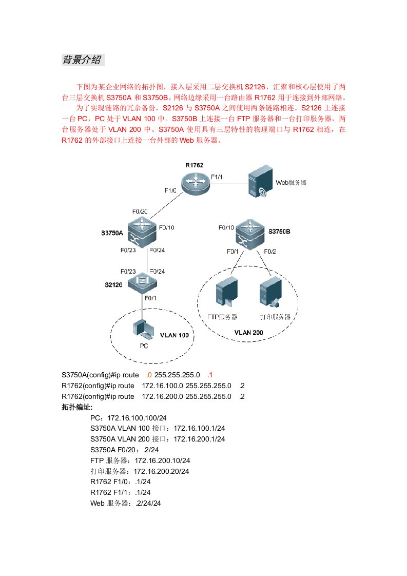 企业网络搭建与应用试题附答案