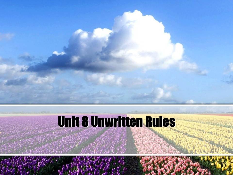 21世纪大学英语读写教程unit8－Unwritten