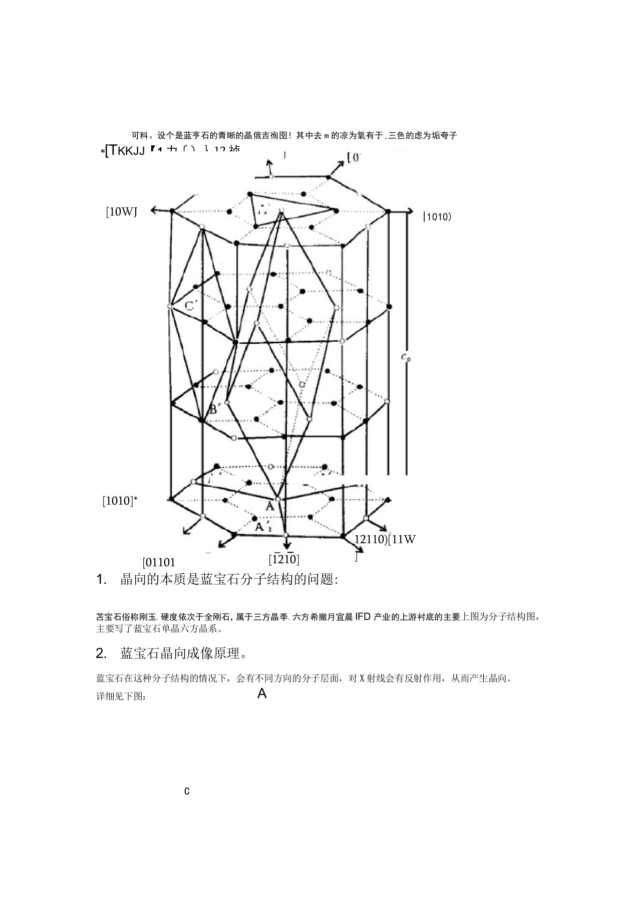 蓝宝石分子晶向解析