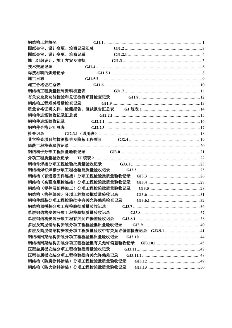 钢结构竣工验收表格[001]