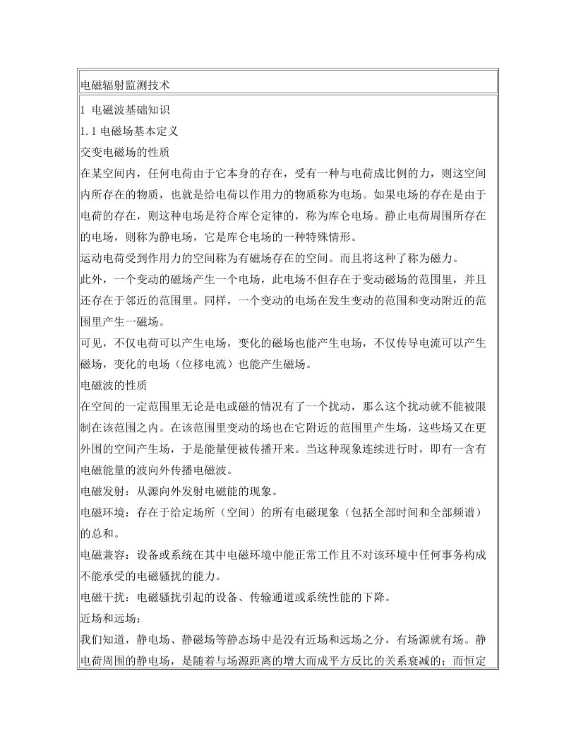 电磁辐射监测技术