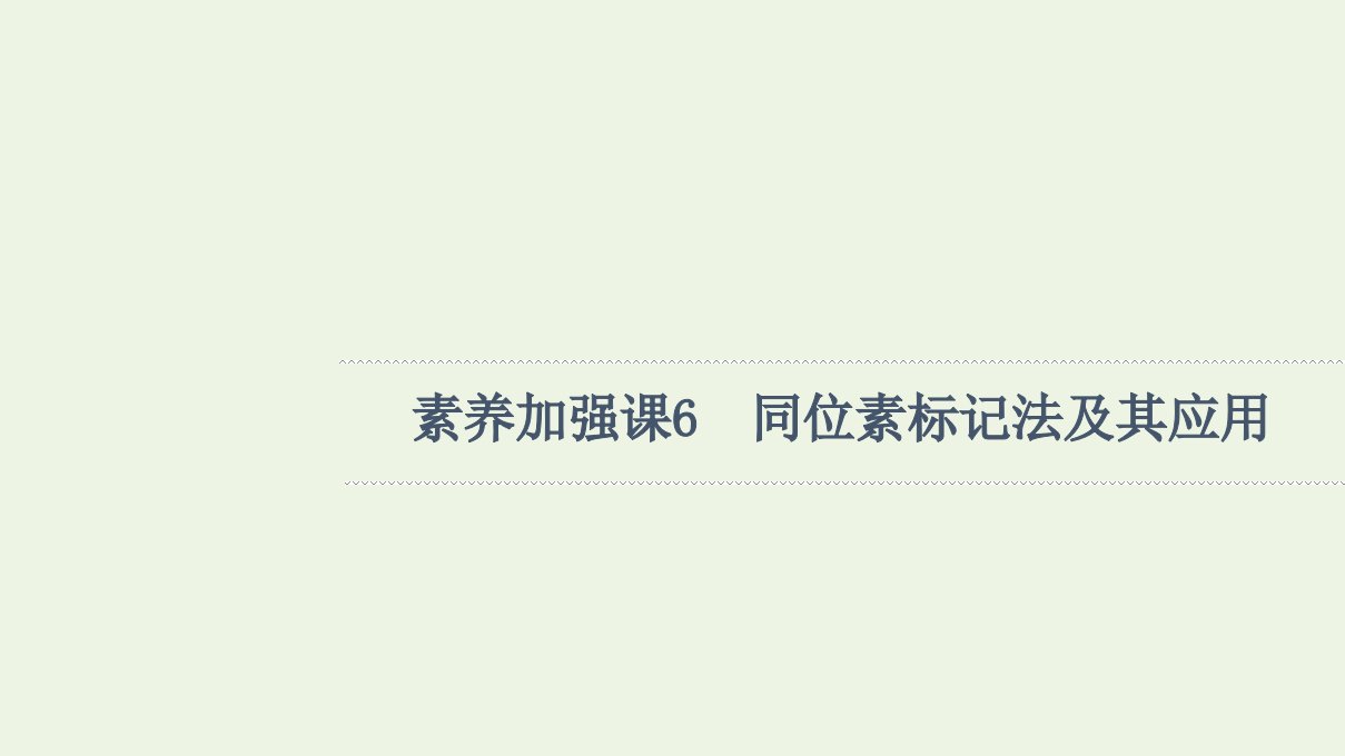 高考生物一轮复习第6单元遗传的分子基础素养加强课6同位素标记法及其应用课件新人教版必修2