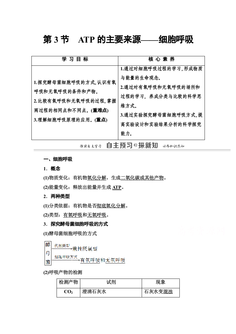 2020-2021学年生物人教版必修1教师用书：第5章