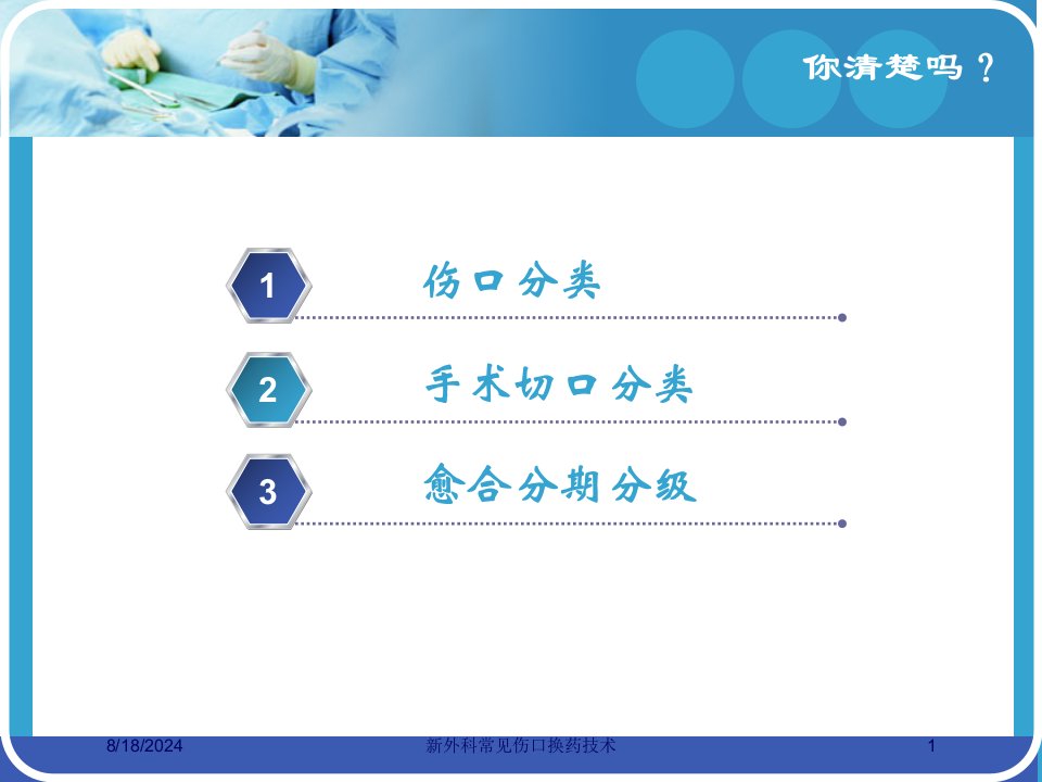 2021年新外科常见伤口换药技术