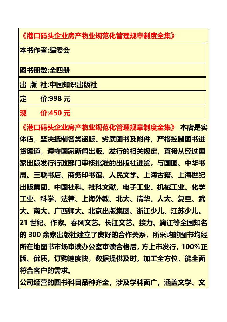 港口码头企业房产物业规范化管理规章制度全集