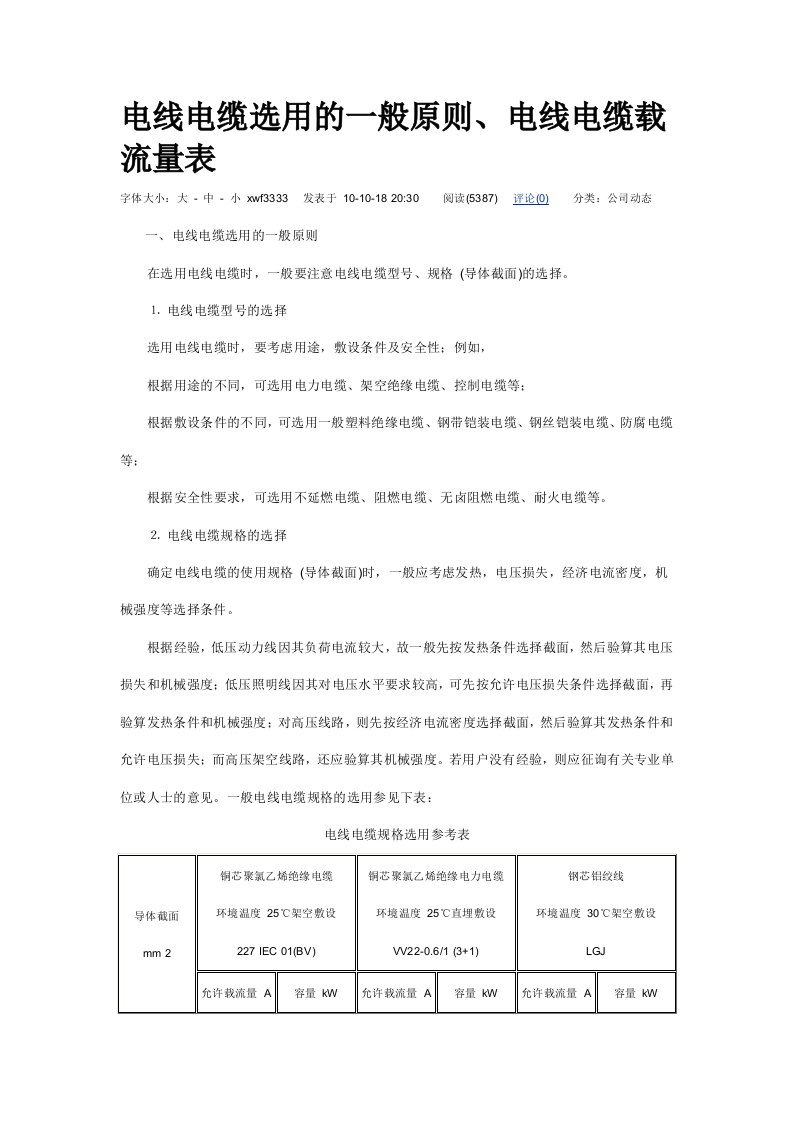 电力行业-电缆、电线知识1202