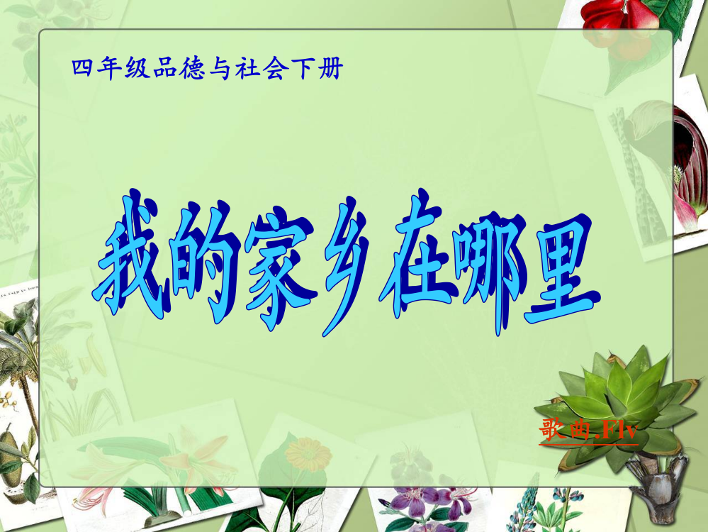 人教新课标品德与社会四年级下册《我的家乡在哪里》PPT课件[1]