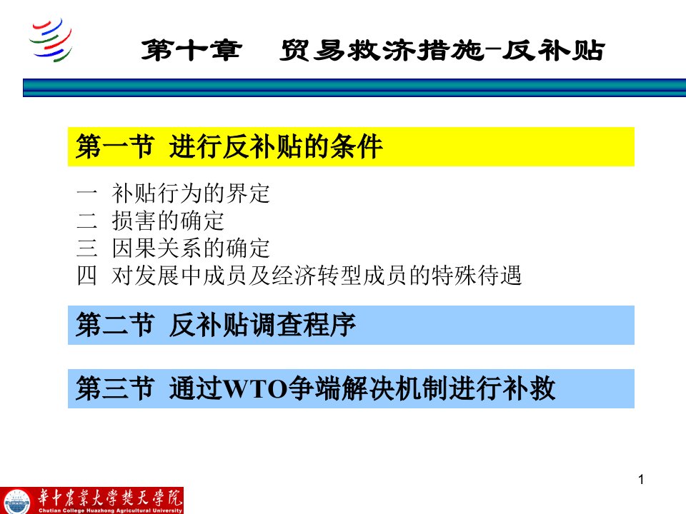 [精选]11第十章贸易救济措施-反补贴