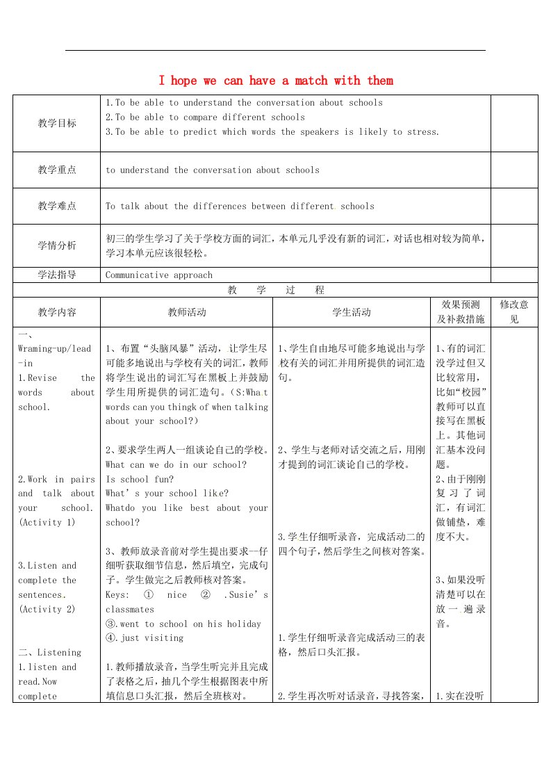 四川省华蓥市九年级英语下册《Module