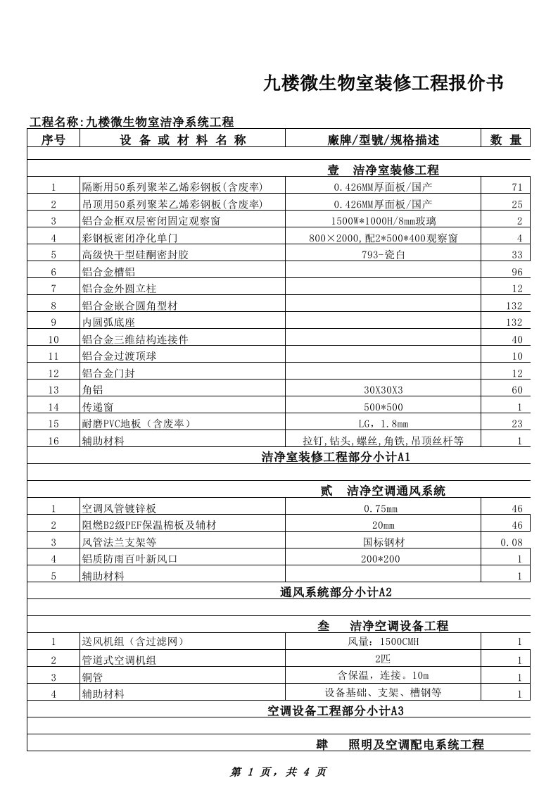 建筑工程管理-洁净室装修工程