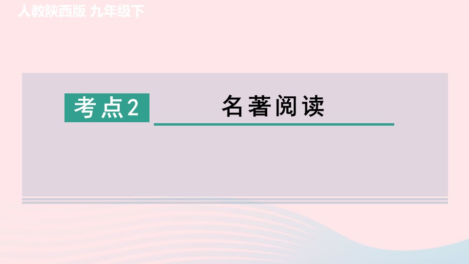 陕西专版2024春九年级语文下册专项训练一基础积累与运用考点2名著阅读作业课件新人教版