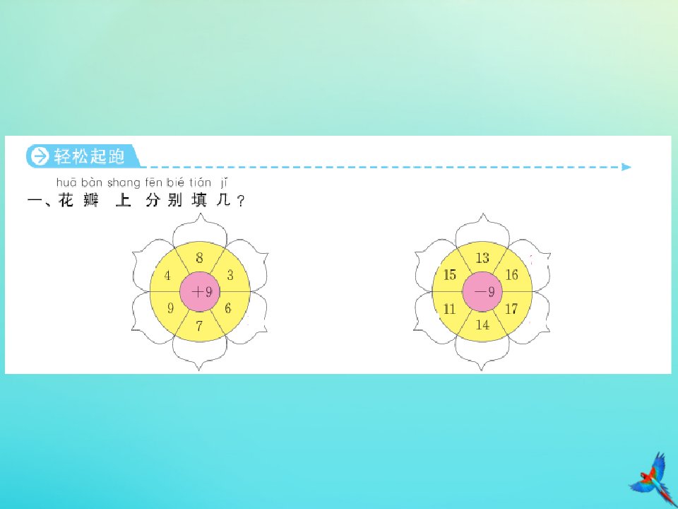 一年级数学下册第二单元20以内的退位减法第2课时练习课同步习题课件新人教版