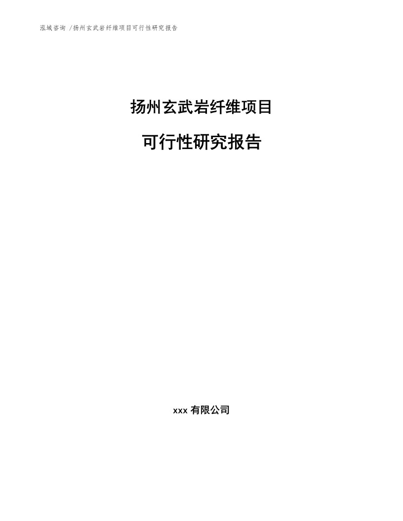 扬州玄武岩纤维项目可行性研究报告模板范文