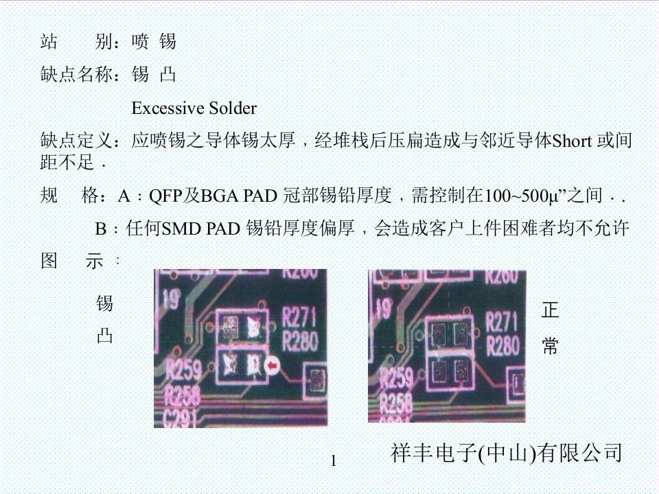 PCB印制电路板-祥丰电子标准PCB工艺检查