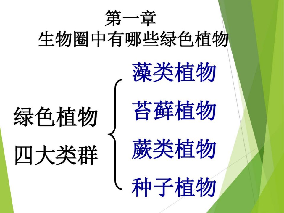 人教版七年级上册生物藻类苔藓和蕨类植物课件