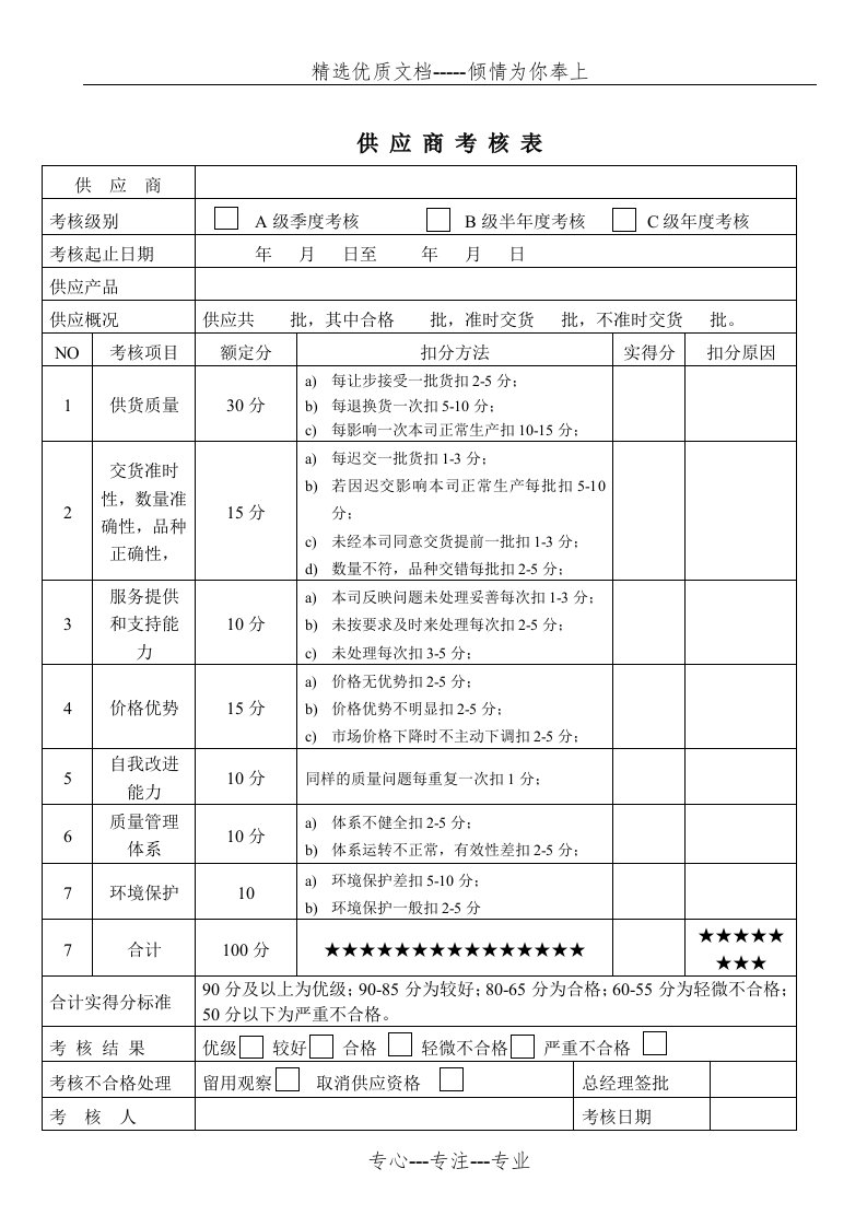 供应商考核表(共2页)