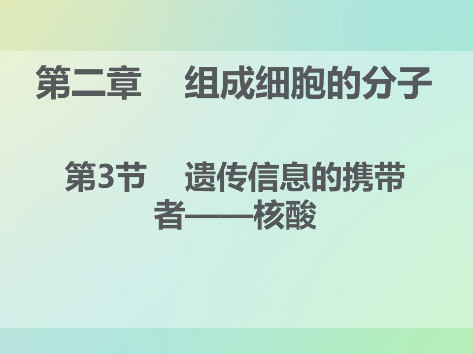 高中生物人教版必修1同课异构课件：2.3