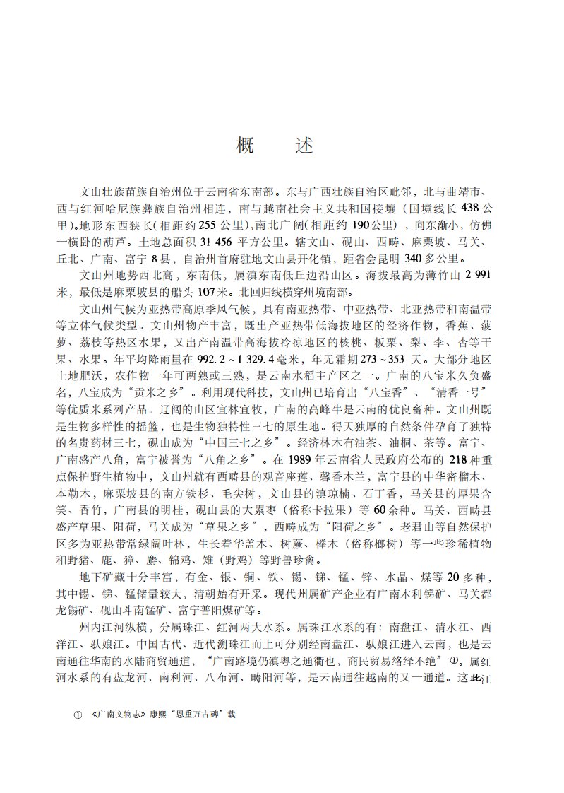 文山壮族苗族自治州民族志--人文社会教育丛书