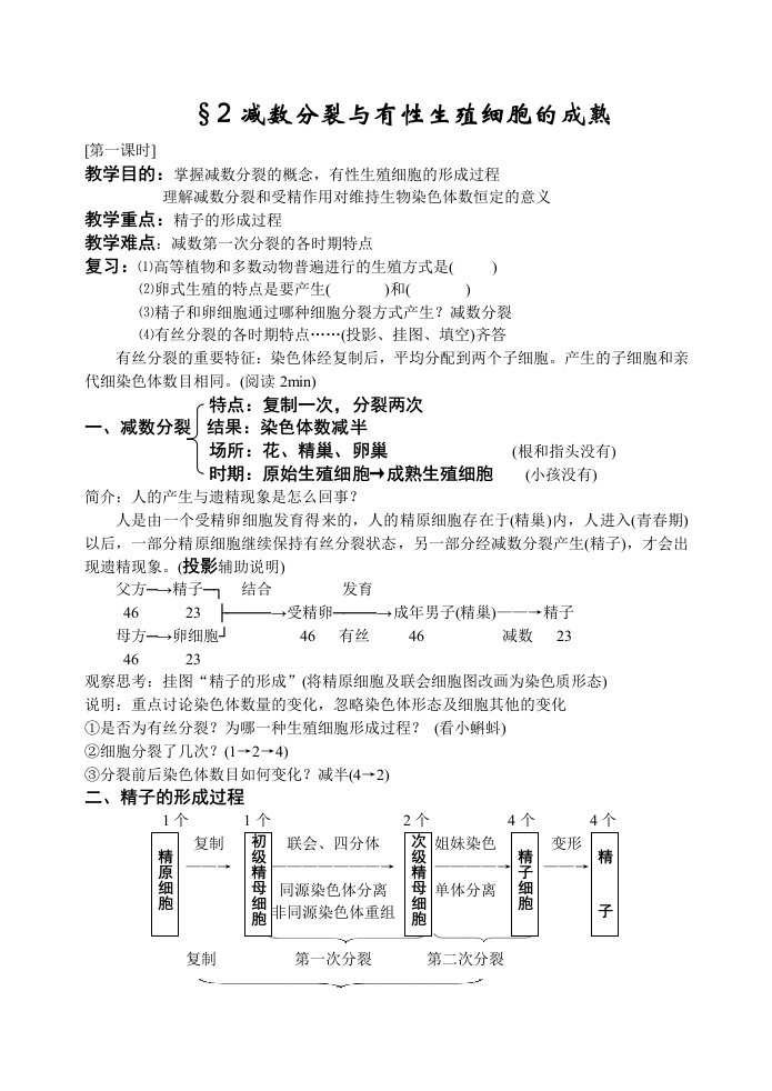 4.2减数分裂