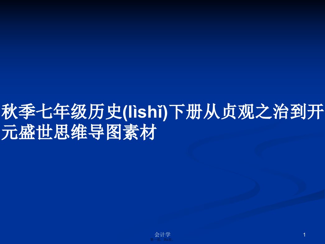 秋季七年级历史下册从贞观之治到开元盛世思维导图素材学习教案