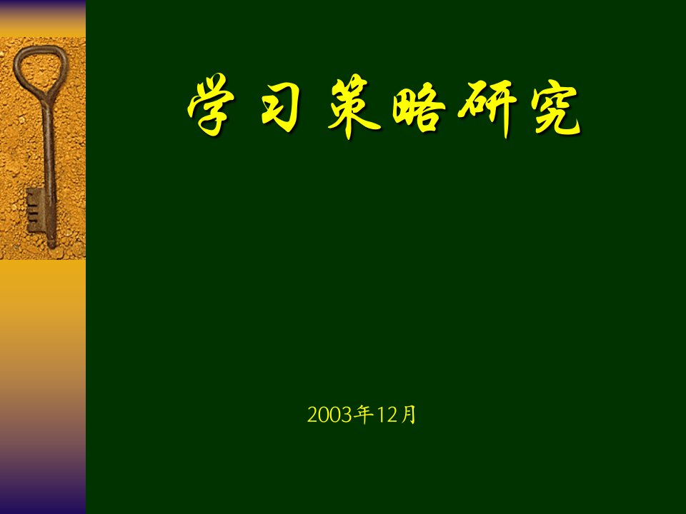 学习策略研究