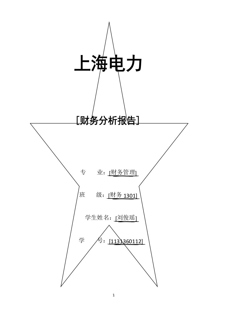 上海电力财务报表分析