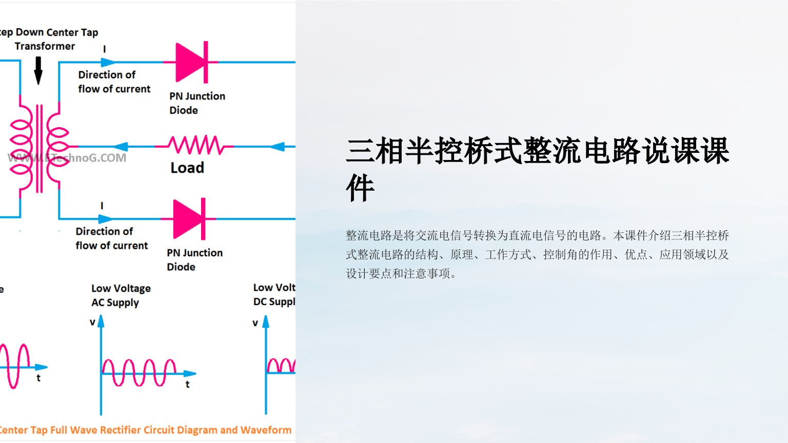 三相半控桥式整流电路说课课件