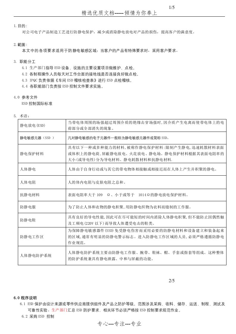 车间ESD防静电控制程序(共8页)