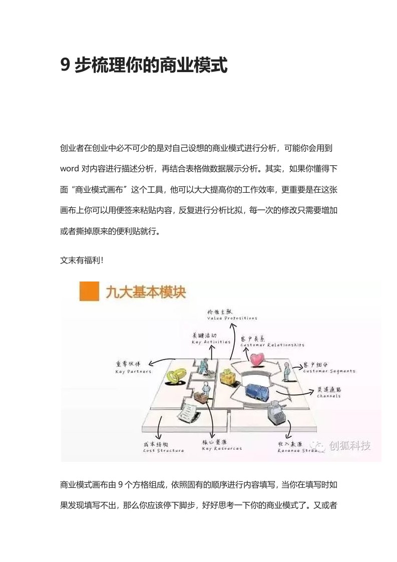 新版【商业模式】9步梳理你的商业模式