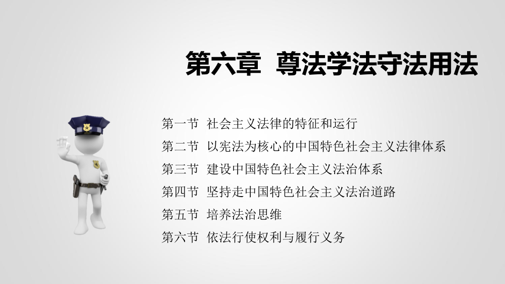 2018版思修思想道德与法律修养第六章后三节ppt